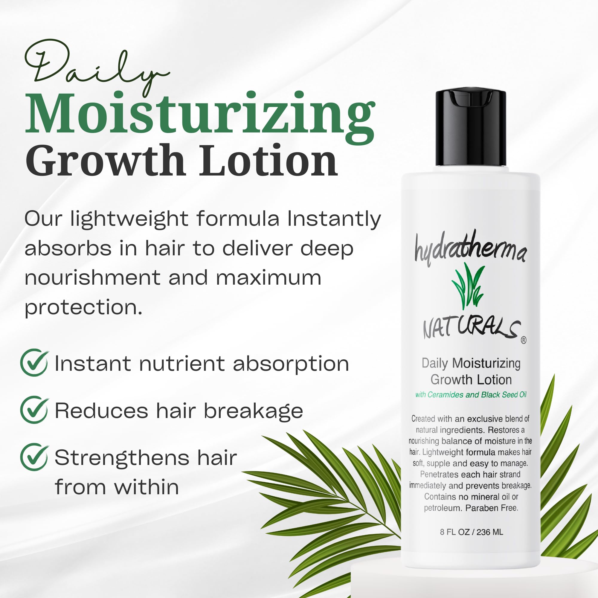 Hydratherma Naturals Daily Moisturizing Growth Lotion, 12.0 fl. oz.